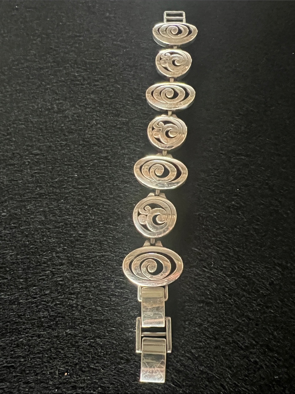 Brighton Silver-Tone Swirl Link Bracelet